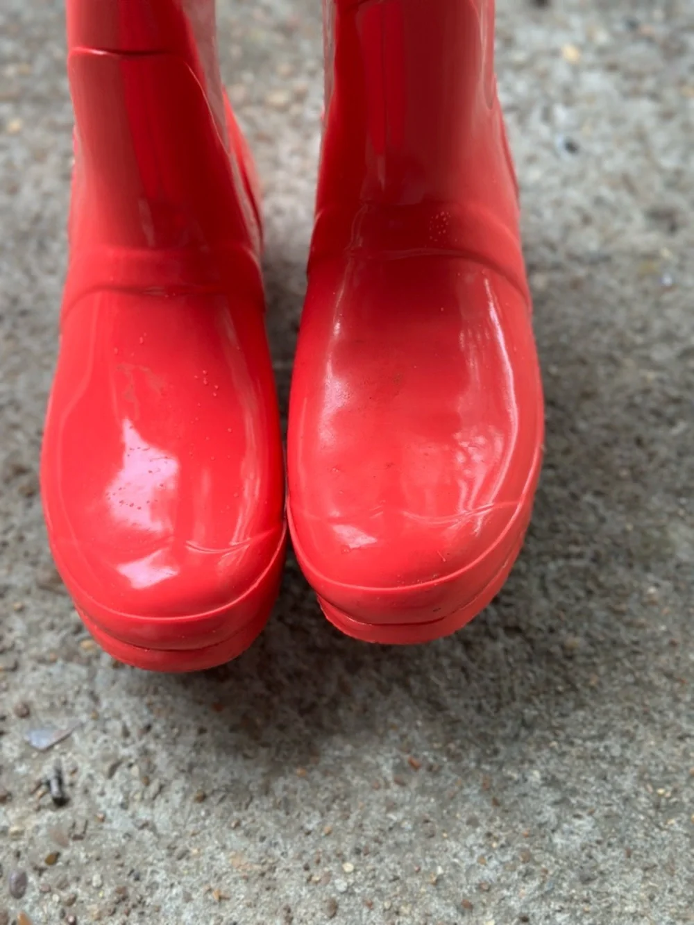 Hunter Original Tall Rain Boots Pink Red Gloss Waterproof Size 8 - Picture 10 of 12